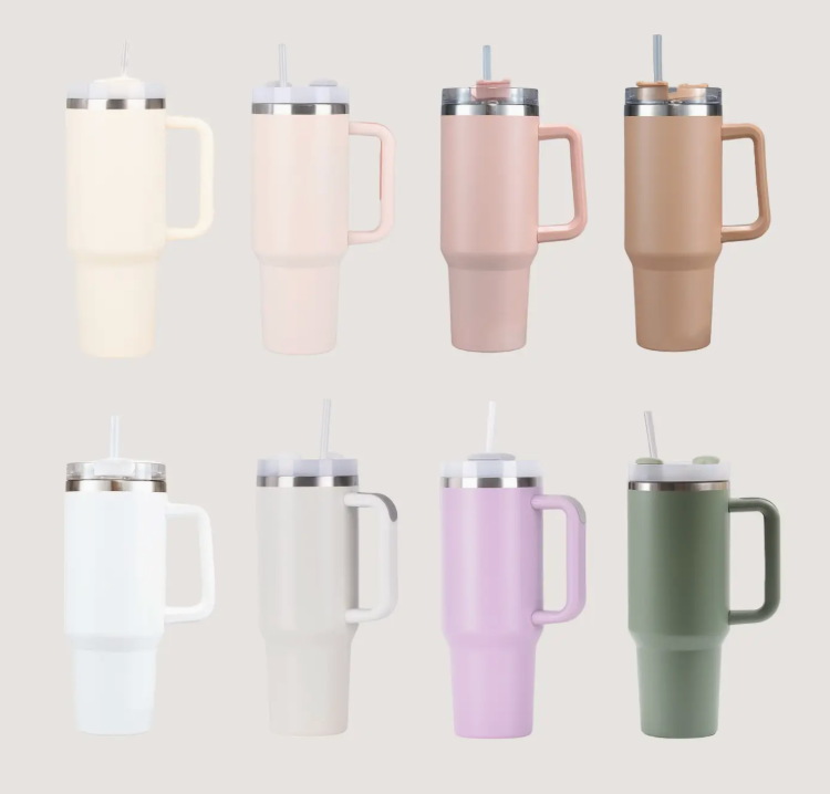 40 oz Stainless Steel Tumbler with Handle