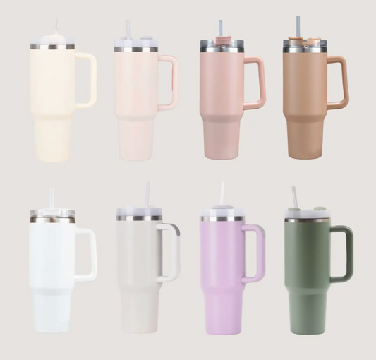 40 oz Stainless Steel Tumbler with Handle